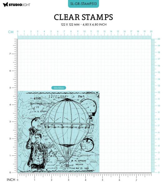 Studio Light - Stempel "The Hot Air Balloon" Clear Stamps Grunge Collection