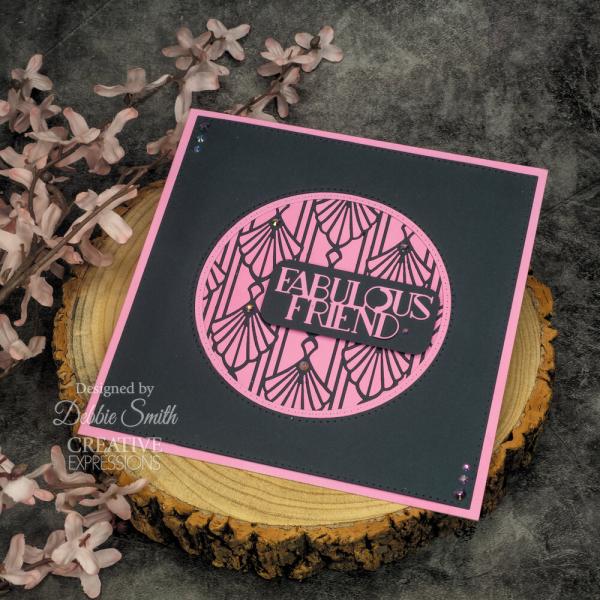 Creative Expressions - Stanzschablone "Art Deco Fabulous Friend" Craft Dies Mini Design by Sue Wilson