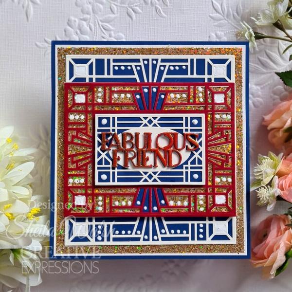 Creative Expressions - Stanzschablone "Art Deco Fabulous Friend" Craft Dies Mini Design by Sue Wilson