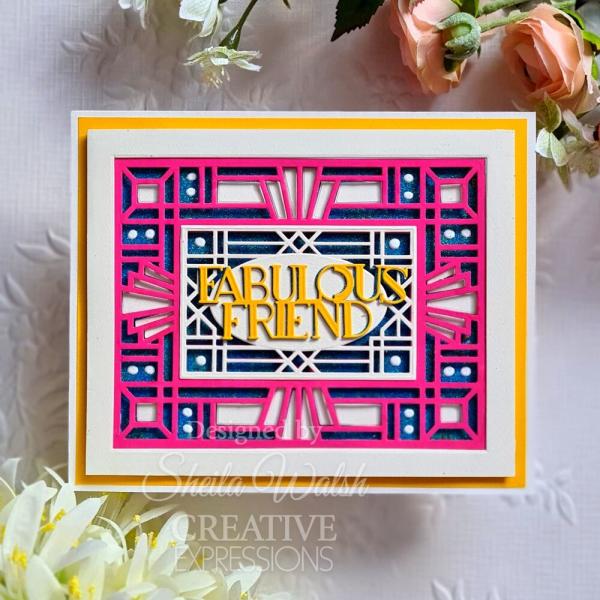 Creative Expressions - Stanzschablone "Art Deco Fabulous Friend" Craft Dies Mini Design by Sue Wilson