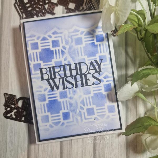 Creative Expressions - Stanzschablone "Art Deco Birthday Wishes" Craft Dies Mini Design by Sue Wilson