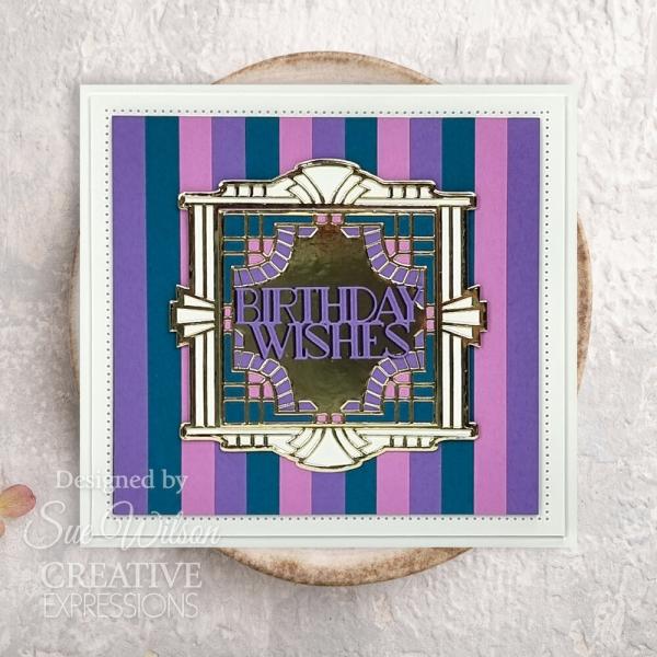 Creative Expressions - Stanzschablone "Art Deco Birthday Wishes" Craft Dies Mini Design by Sue Wilson