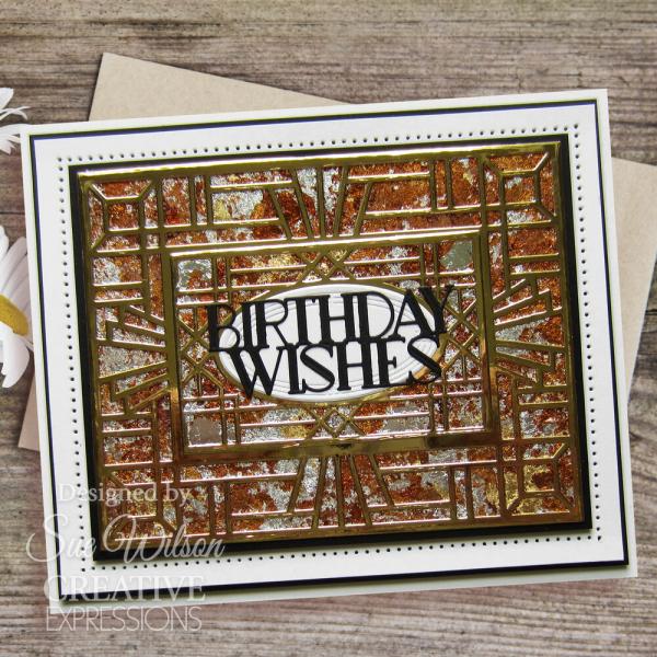 Creative Expressions - Stanzschablone "Art Deco Birthday Wishes" Craft Dies Mini Design by Sue Wilson