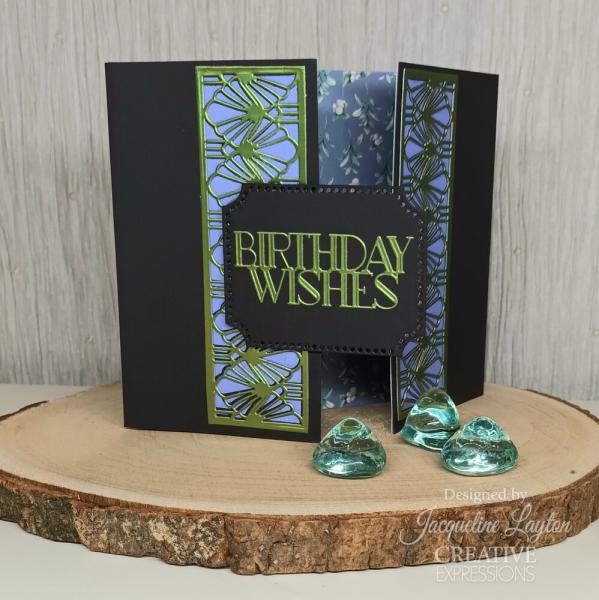 Creative Expressions - Stanzschablone "Art Deco Birthday Wishes" Craft Dies Mini Design by Sue Wilson