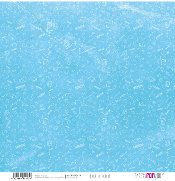 Papers For You - Pergamentpapier "Back to School" Vellum Paper Pack 30x31 cm - 6 Bogen 