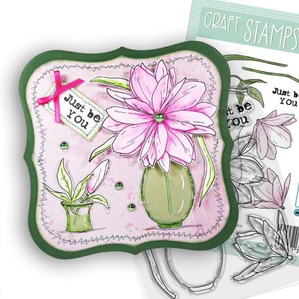 Polkadoodles - Stempelset "Mixed Flowers Lily Vase" Clear Stamps
