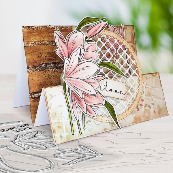 Polkadoodles - Stempelset "Mixed Flowers Lily Vase" Clear Stamps