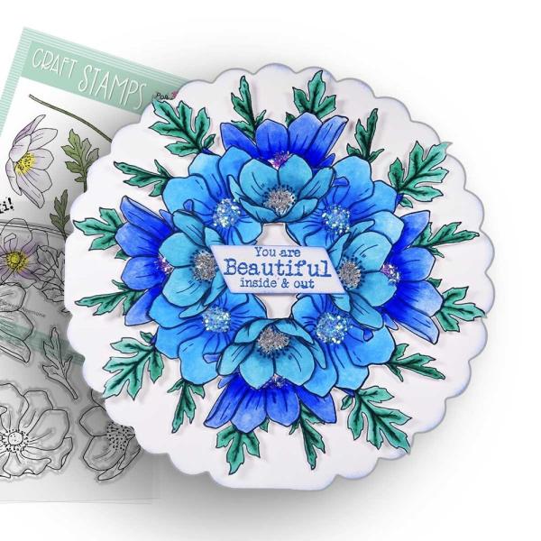 Polkadoodles - Stempelset "Mixed Flowers Beautiful Anemone" Clear Stamps