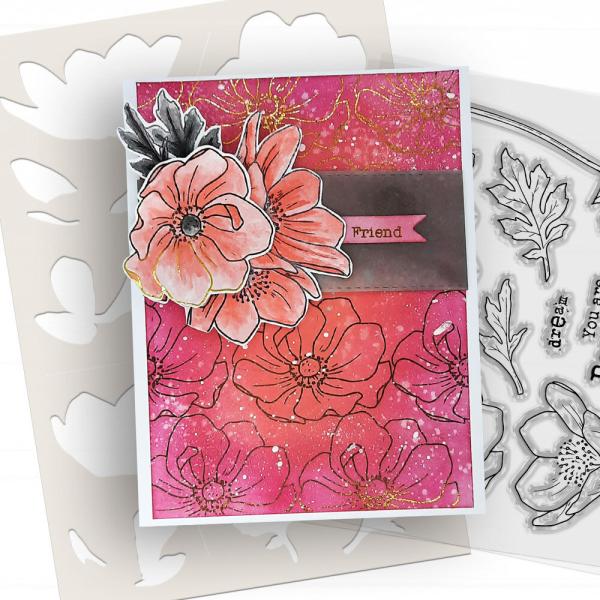 Polkadoodles - Stempelset "Mixed Flowers Beautiful Anemone" Clear Stamps