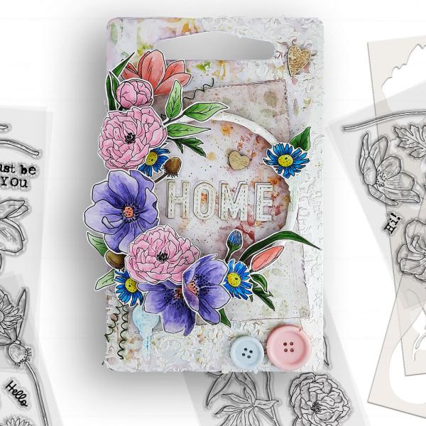 Polkadoodles - Stempelset "Mixed Flowers Beautiful Anemone" Clear Stamps