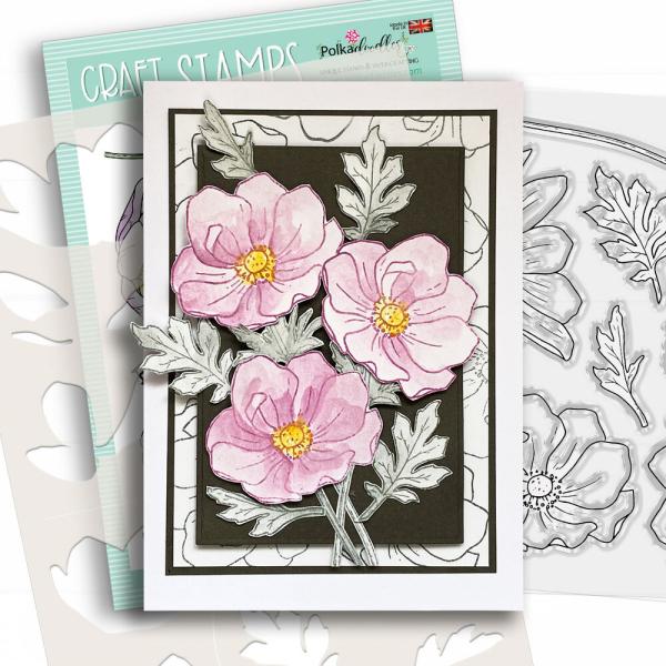 Polkadoodles - Stempelset "Mixed Flowers Beautiful Anemone" Clear Stamps