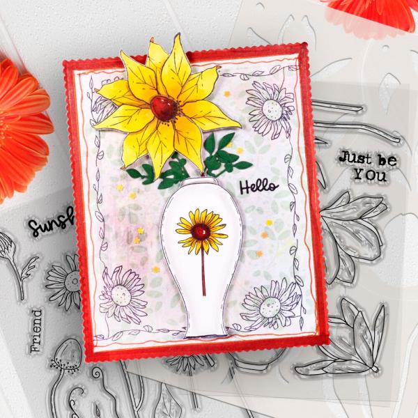 Polkadoodles - Stempelset "Mixed Flowers Wild Sunshine" Clear Stamps