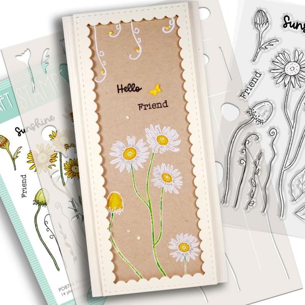 Polkadoodles - Stempelset "Mixed Flowers Wild Sunshine" Clear Stamps