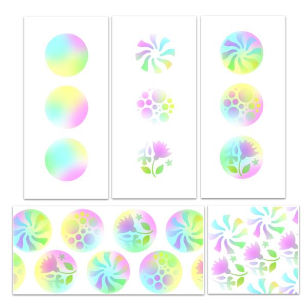 Polkadoodles - Schablone "Switchables Circles Triptych" Stencil  
