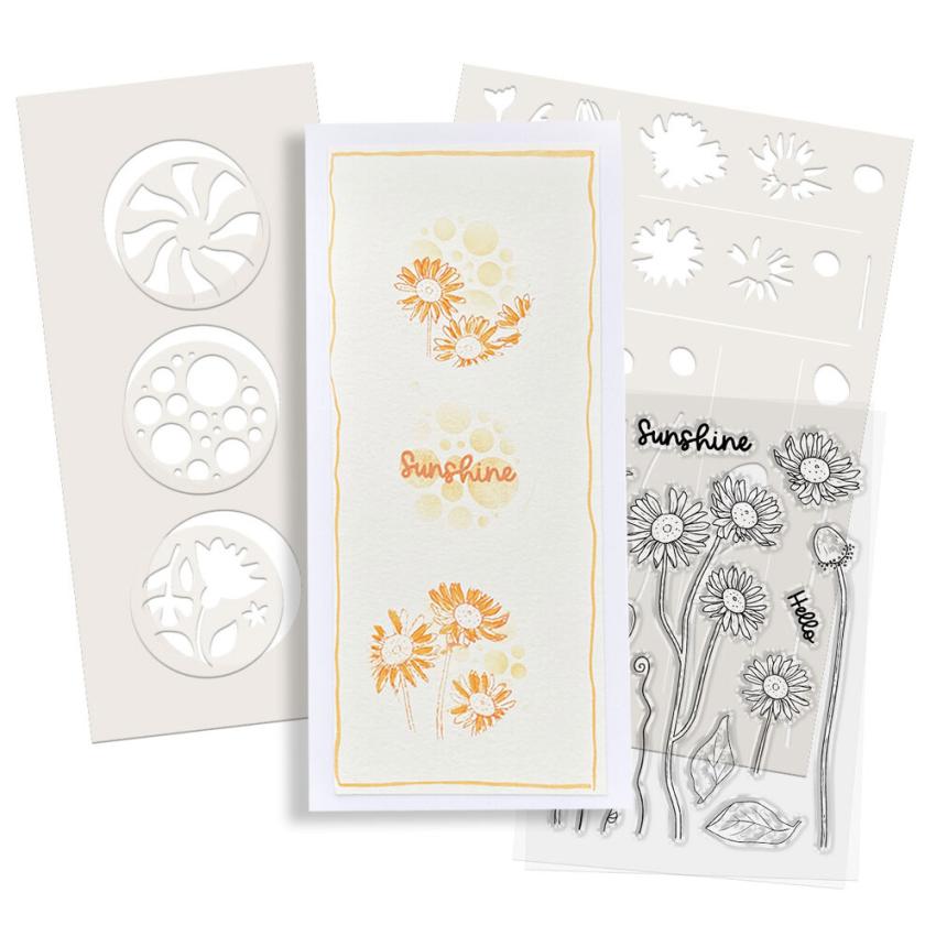 Polkadoodles - Schablone "Switchables Circles Triptych" Stencil  