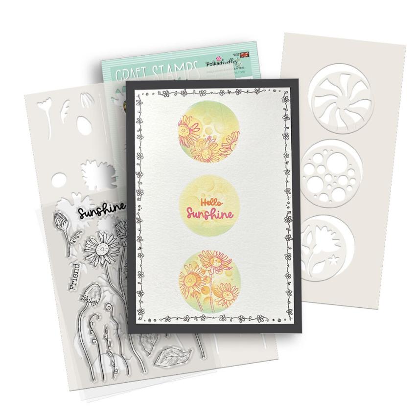 Polkadoodles - Schablone "Switchables Circles Triptych" Stencil  