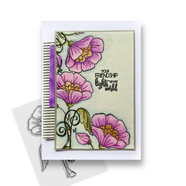 Polkadoodles - Stempel "Quirky Flower 1" Clear Stamp