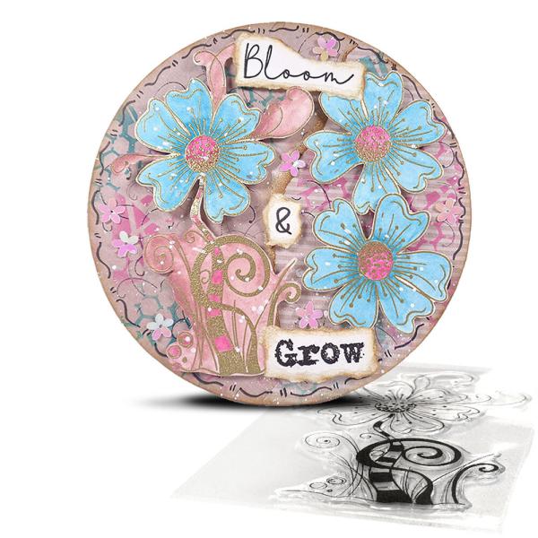 Polkadoodles - Stempel "Quirky Flower 3" Clear Stamp
