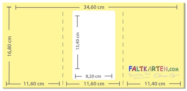 Passepartoutkarte rechteck 3-Fach DIN B6 in altgold