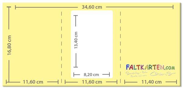 Passepartoutkarte rechteck 3-Fach DIN B6 in metallic-silber