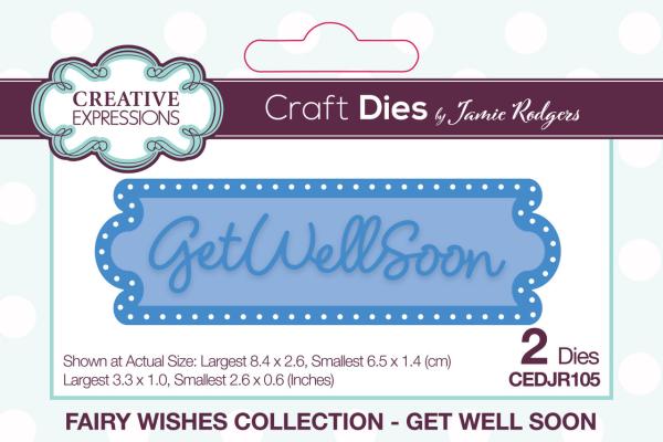 Creative Expressions - Stanzschablone "Get Well Soon" Craft Dies Design by Jamie Rodgers