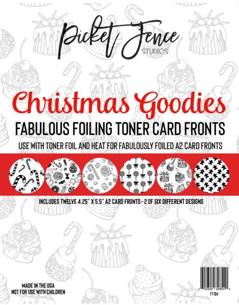 Picket Fence Studios - Kartenvorderseiten "Christmas Goodies" Toner Cards Fronts A2 - 12 Karten