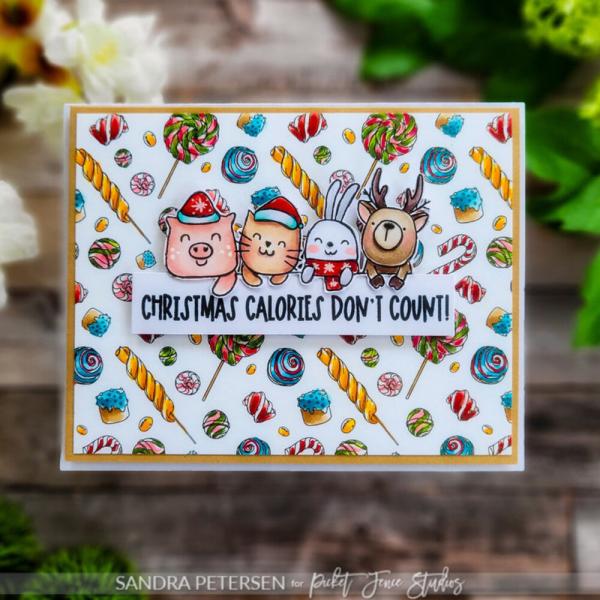 Picket Fence Studios - Kartenvorderseiten "Christmas Goodies" Toner Cards Fronts A2 - 12 Karten