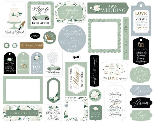 Echo Park - Stanzteile & Anhänger "Wedding Bells" Frames & Tags 