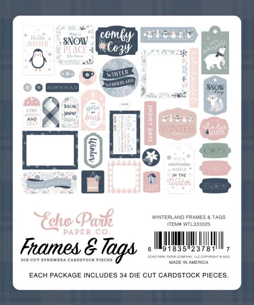 Echo Park - Stanzteile & Anhänger "Winterland" Frames & Tags 