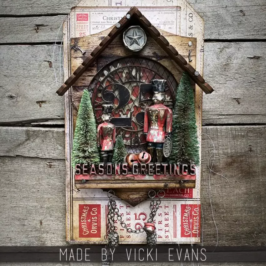 Tim Holtz - Idea Ology - Kunstharzfiguren "Salvaged Figures Large / Christmas 2023"