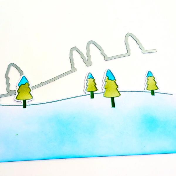 Heffy Doodle - Schablone 6x6 Inch "Lovely Landscapes Add On" Stencil