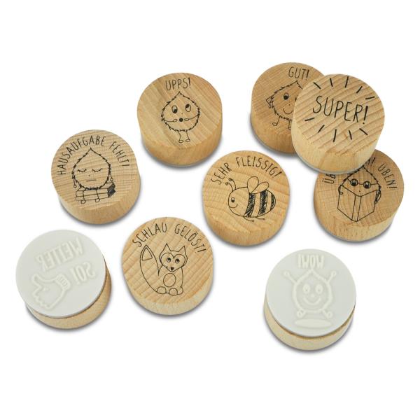 Meyco Holzstempel Set "Lehrerstempel" - 9 Stempel