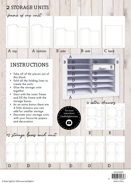 Studio Light - Aufbewahrung für Stempelkissen "DIY Storage Block Ink Units"