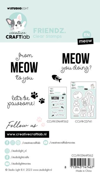 Creative Craft Lab - Studio Light - Stempelset "Meow" Clear Stamps