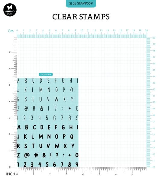 Studio Light - Stempelset "Alphabet & Numbers" Clear Stamps