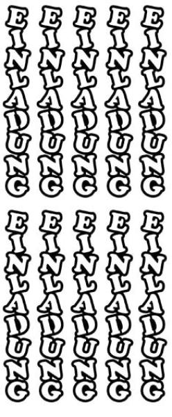 Klebeschrift "Einladung" gold glänzend 10 Stück