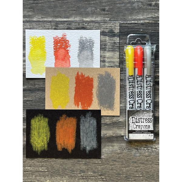 Ranger - Stifte "Halloween Set Nr. 3" Distress Pearls Crayons Design by Tim Holtz
