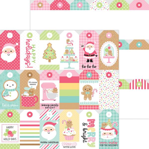 Doodlebug Design - Designpapier "Gingerbread Kisses" Paper Pack 12x12 Inch - 12 Bogen