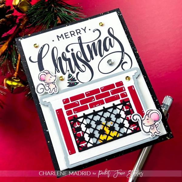 Picket Fence Studios - Stanzschablone "Scene Building Gate and Fencing " Dies 3x4 Inch