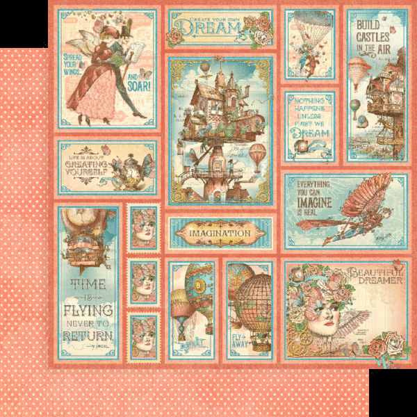 Graphic 45 - Designpapier "Imagine" Collection Pack 12x12 Inch - 24 Bogen
