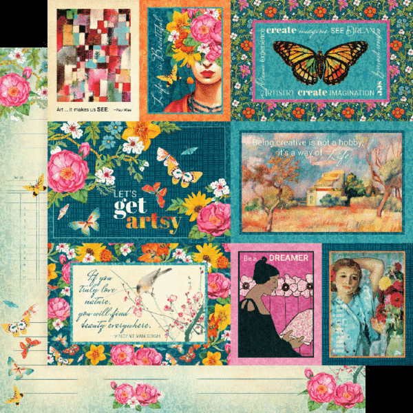 Graphic 45 - Designpapier "Let's Get Artsy" Collection Pack 12x12 Inch - 16 Bogen