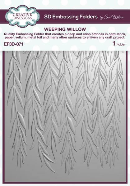 Creative Expressions - 3D Embossingfolder "Weeping Willow" Prägefolder Design by Sue Wilson