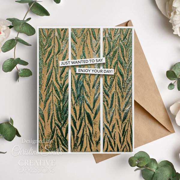 Creative Expressions - 3D Embossingfolder "Weeping Willow" Prägefolder Design by Sue Wilson