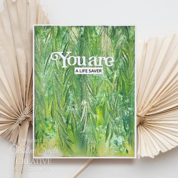 Creative Expressions - 3D Embossingfolder "Weeping Willow" Prägefolder Design by Sue Wilson