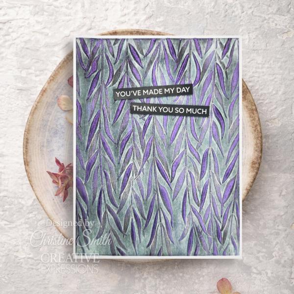Creative Expressions - 3D Embossingfolder "Weeping Willow" Prägefolder Design by Sue Wilson