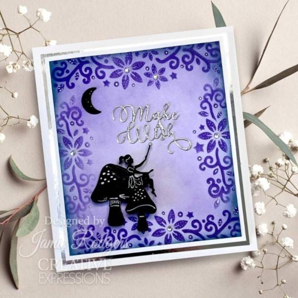Creative Expressions - Schablone "Starflower Borders" Stencil 6x6 Inch Design by Jamie Rodgers