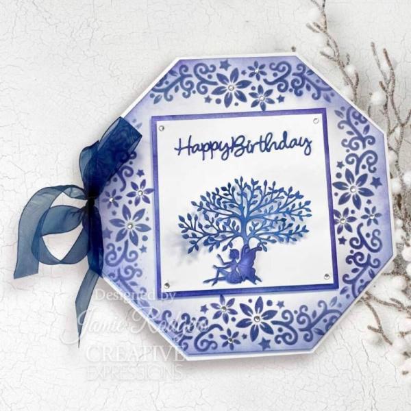 Creative Expressions - Schablone "Starflower Borders" Stencil 6x6 Inch Design by Jamie Rodgers