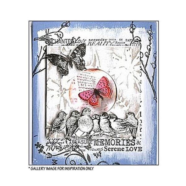 Crafty Individuals - Gummistempel "Seven Cheeky Songbirds" Unmounted Rubber Stamps 