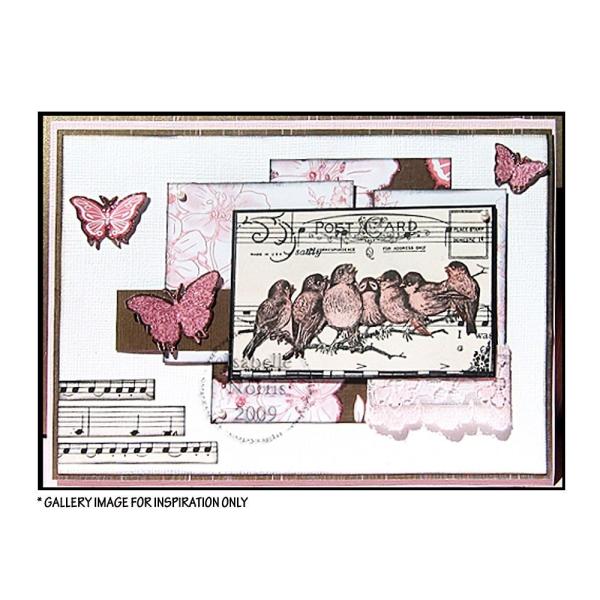 Crafty Individuals - Gummistempel "Seven Cheeky Songbirds" Unmounted Rubber Stamps 