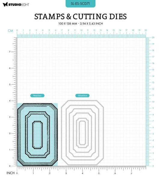 Studio Light - Stempel & Stanzschablone "Label Frames" Stamp & Dies
